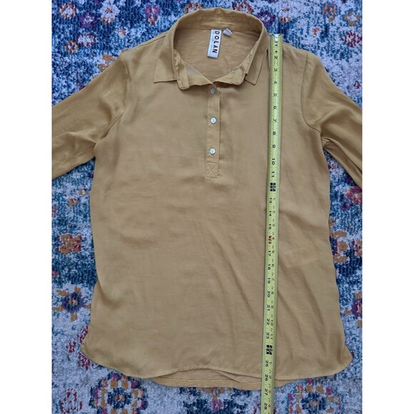 Anthropologie Dolan Left Coast Collection Steinbeck Tunic Top Mustard XS - Picture 5 of 6